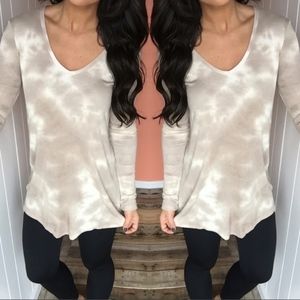 NWT Tie Dye Ribbed Knit Long Sleeve Tunic